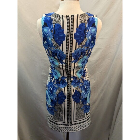 INC International Concepts Dress Women's P/L Sheath Blue Floral Preppy Glam Boho - Picture 4 of 12